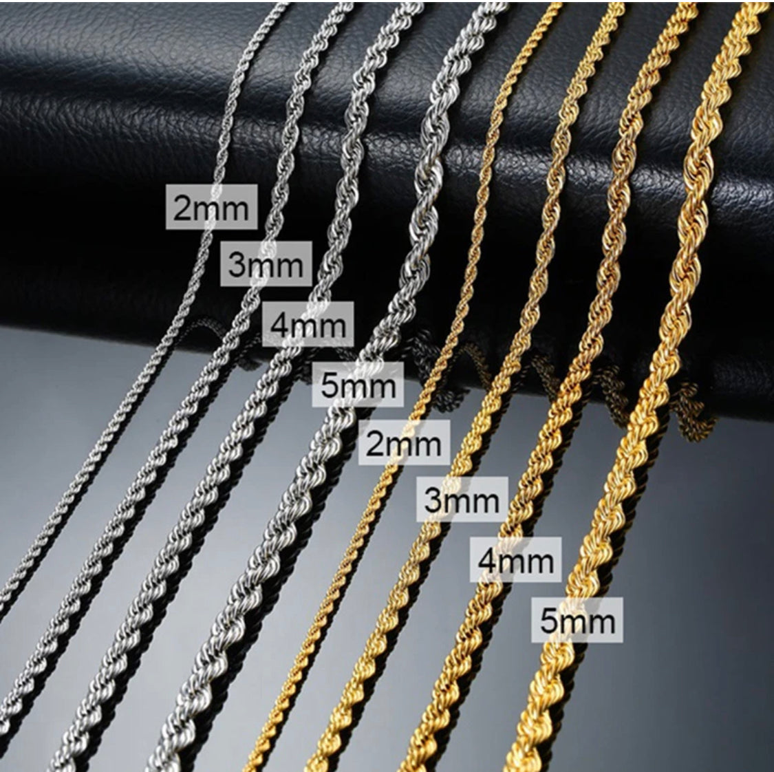 Diamond Cut Rope Chain