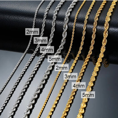 Diamond Cut Rope Chain